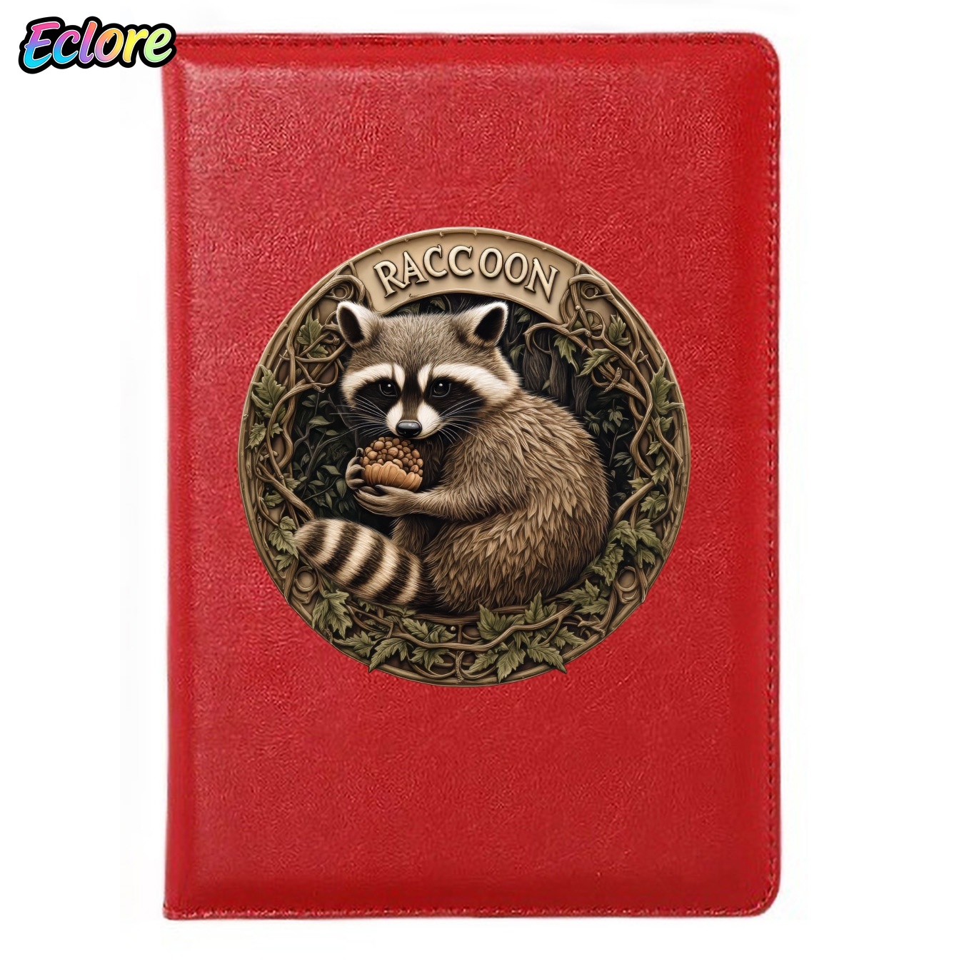 Leatherwork Journal - Винтажный кожаный дневник с иллюстрацией енота,