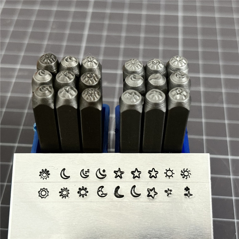 Leather Stamp Set - 9 шт./набор, металлические штампы для украшений