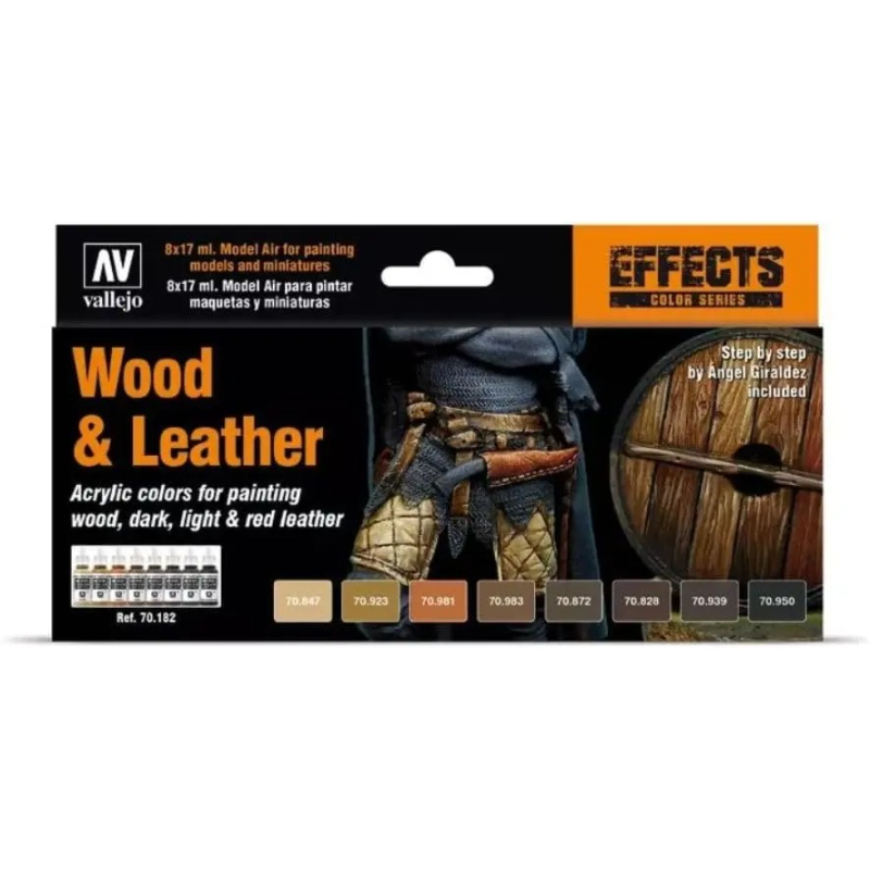 Набор красок Vallejo AV 70182  – обзор и цена Leather Dye Finish