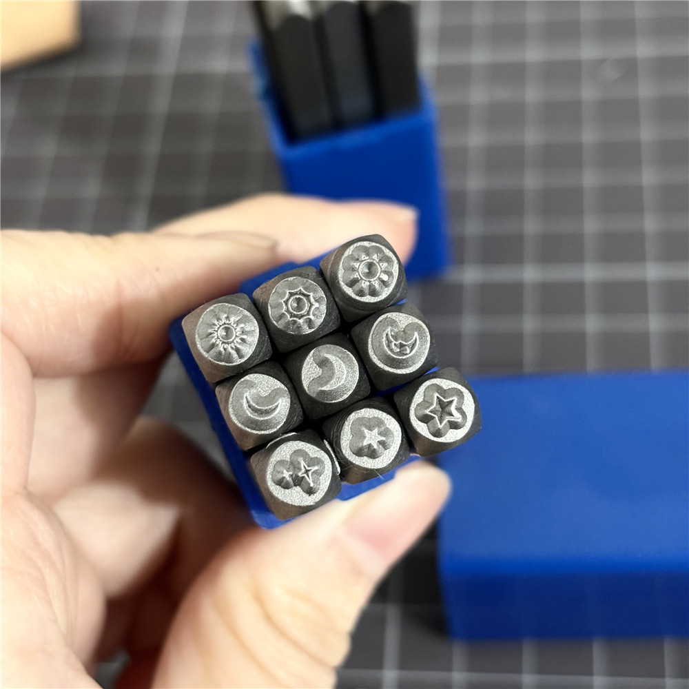 9 шт./набор, металлические шта – обзор и цена Leather Stamp Set
